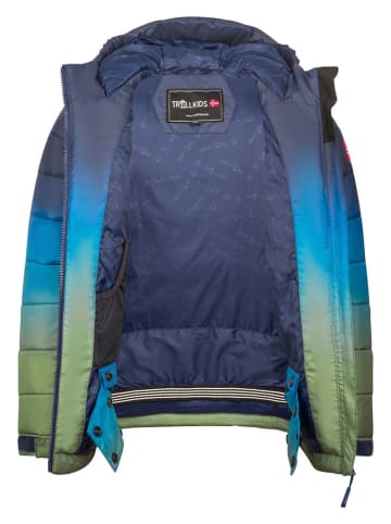 Trollkids Ski-/ Snowboardjacke "Hemsedal" in Dunkelblau/ Blau/ Khaki