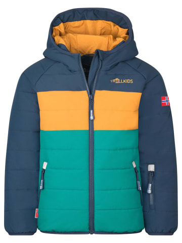 Trollkids Ski-/snowboardjas "Hafjell" donkerblauw/turquoise