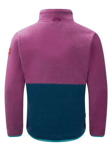 Trollkids Fleece vest "Storfjord" paars/donkerblauw