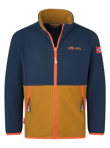 Trollkids Fleece vest "Storfjord" donkerblauw