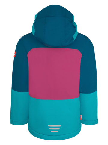 Trollkids Functionele jas "Hardanger" turquoise/roze