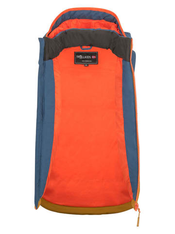 Trollkids Funktionsweste "Narvik XT" in Hellbraun/ Blau