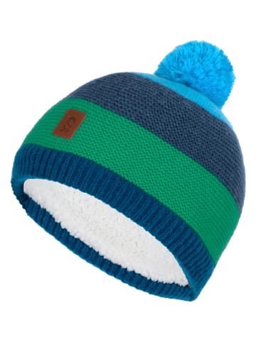 Trollkids Muts "Gryllefjord" donkerblauw/groen