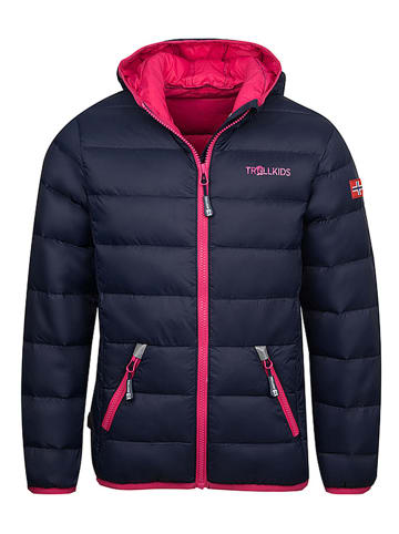Trollkids Donsjas "Dovrefjell" donkerblauw/fuchsia