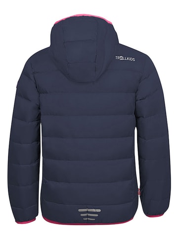 Trollkids Donsjas "Dovrefjell" donkerblauw/fuchsia