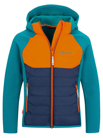 Trollkids Hybrid-Fleecejacke "Sirdal" in Blau/ Orange