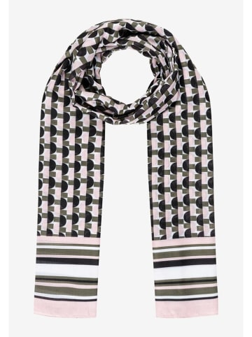 More & More Schal in Schwarz/ Rosé/ Grün