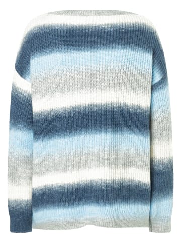 More & More Trui lichtblauw/grijs/donkerblauw