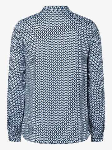 More & More Blouse lichtblauw/zwart