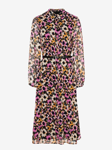 More & More Kleid in Schwarz/ Orange/ Pink