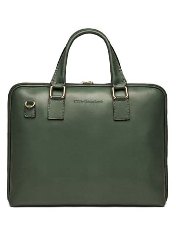 CXL by Christian Lacroix Leren zakentas "Louvre" groen - (B)38 x (H)28,5 x (D)5,5 cm