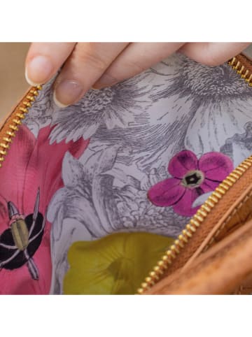 CXL by Christian Lacroix Leder-Henkeltasche "Monceau" in Hellbraun - (B)21 x (H)15 x (T)9 cm