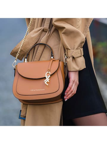 CXL by Christian Lacroix Leder-Henkeltasche "Haussmann" in Hellbraun - (B)23 x (H)20 x (T)11 cm