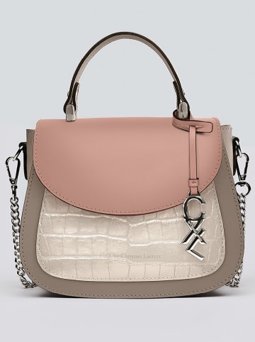CXL by Christian Lacroix Leren handtas "Haussmann" lichtroze/beige/grijs - (B)23 x (H)20 x (D)11 cm