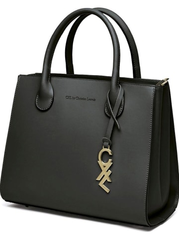 CXL by Christian Lacroix Leder-Henkeltasche "Montaigne" in Schwarz - (B)31 x (H)26 x (T)15 cm