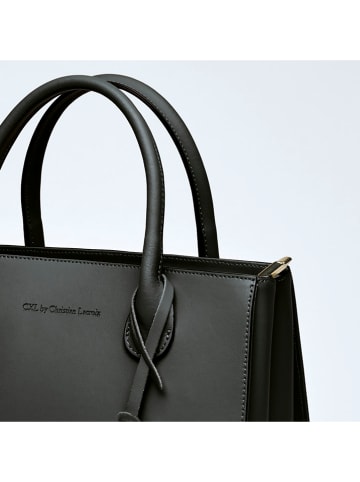 CXL by Christian Lacroix Leder-Henkeltasche "Montaigne" in Schwarz - (B)31 x (H)26 x (T)15 cm
