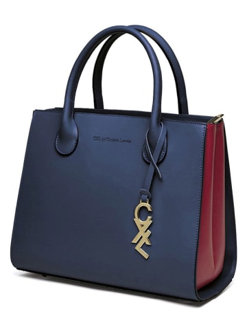 CXL by Christian Lacroix Skórzana torebka "Montaigne" w kolorze niebieskim - 32 x 26 x 15 cm