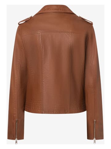 More & More Skórzana kurtka w kolorze jasnobrązowym