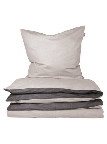 Schiesser Feinbiber-Bettwäsche-Set ''Doubleface'' in Grau