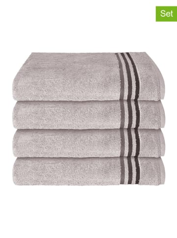 Schiesser Ręczniki (4 szt.) "Skyline" w kolorze jasnoszarym do rąk