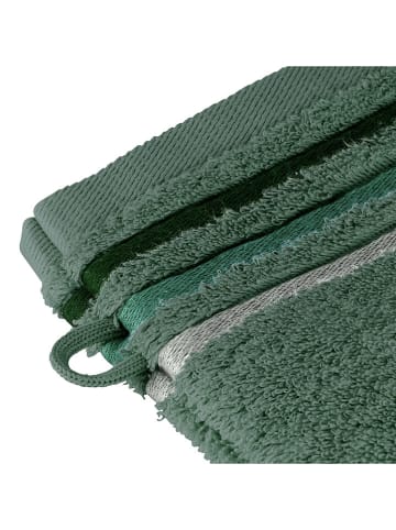 Schiesser 5-delige set: washandjes "Skyline" groen