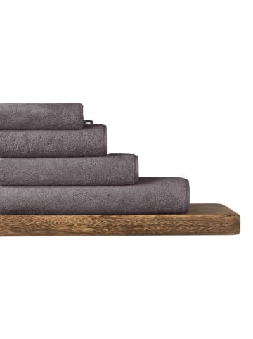 Schiesser 4-delige set: handdoeken "Milano" antraciet