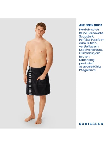 Schiesser Ręcznik "Rom" w kolorze czarnym do sauny