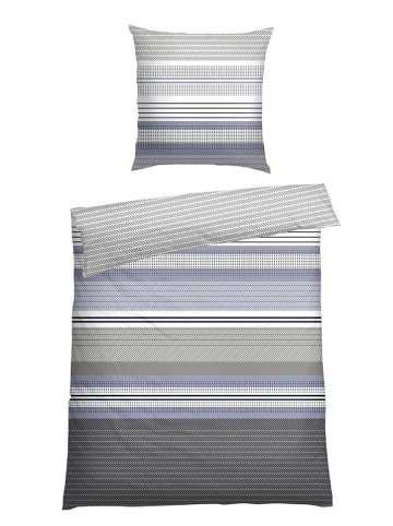 Schiesser Feinbiber-Bettwäsche-Set "Pino" in Grau