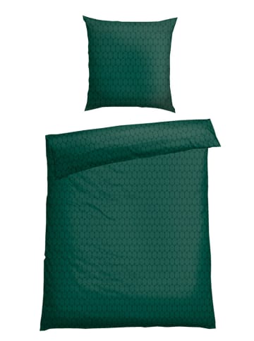 Schiesser Fijnbiber beddengoedset "Drops" groen