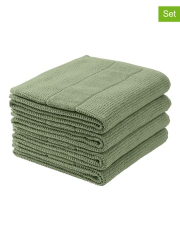 Schiesser 4-delige set: handdoeken "Turin" groen