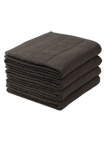 Schiesser 4-delige set: handdoeken "Turin" bruin