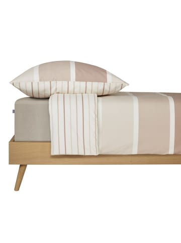 Schiesser Feinbiber-Bettwäsche-Set "Brody" in Taupe