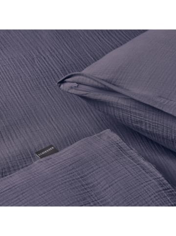 Schiesser Mousseline beddengoedset "Molly" donkerblauw