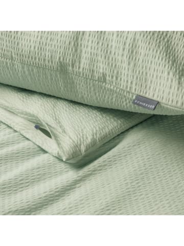 Schiesser Seersucker beddengoedset "Laura" lichtgroen