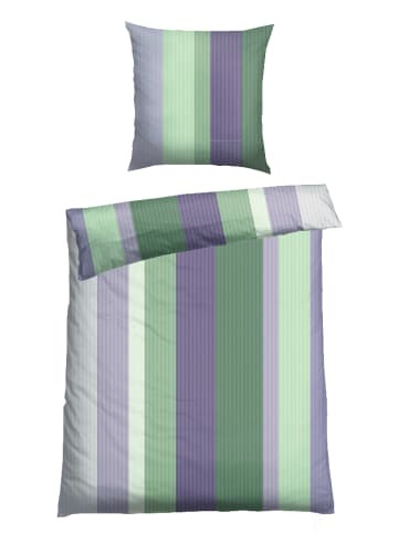 Schiesser Renforcé-Bettwäsche-Set ''Vendi'' in Grün/ Lila