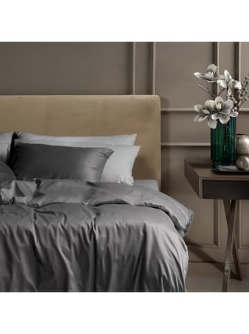 Schiesser Satin-Bettwäsche-Set "Ella" in Dunkelgrau