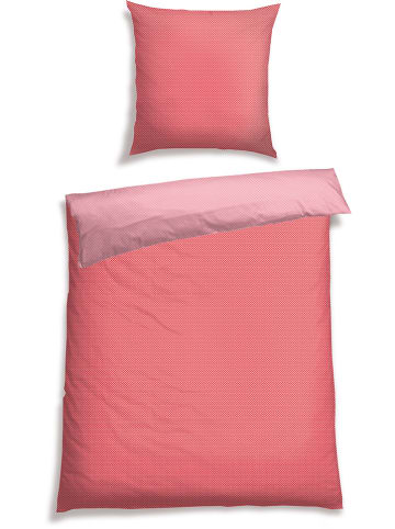 Schiesser Renforcé-Bettwäsche-Set "Polly" in Rot/ Rosa