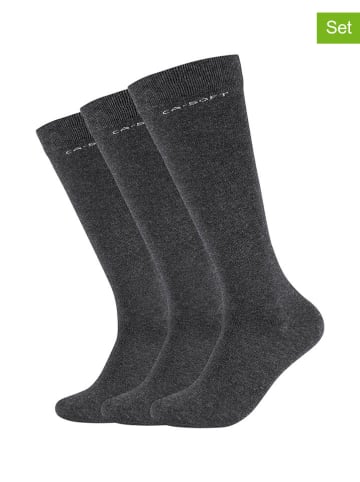 camano 3er-Set: Kniestrümpfe in Anthrazit