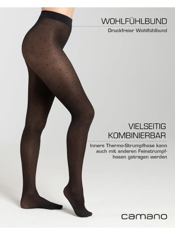 camano Thermo-Strumpfhosen in Schwarz - DEN 20