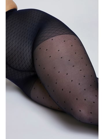 camano Rajstopy "Fashion Curvy" w kolorze granatowym - 40 DEN