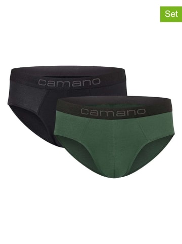 camano 2er-Set: Slips in Schwarz/ Grün