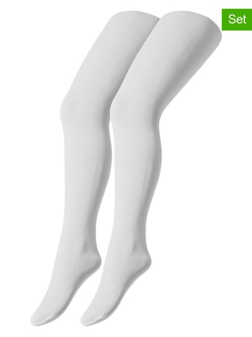camano 2er-Set: Strumpfhosen in Weiß