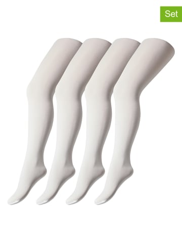 camano 4er-Set: Strumpfhose in Weiß - 40 DEN