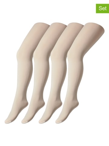 camano 4er-Set: Strumpfhose in Creme - 40 DEN