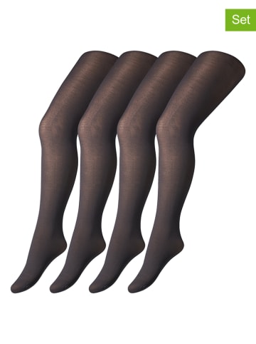 camano 4er-Set: Strumpfhose in Schwarz - 40 DEN