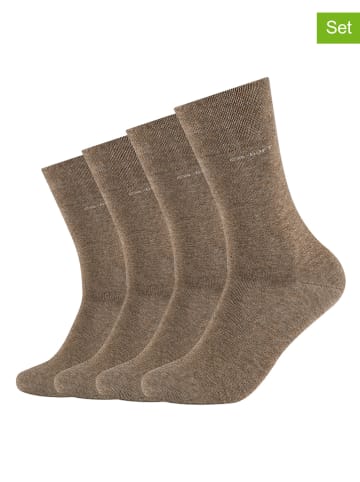 camano 4er-Set: Socken in Taupe