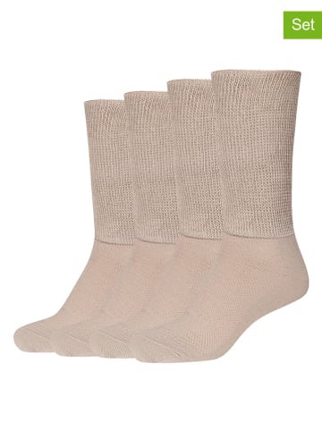 camano 4er-Set: Socken in Beige