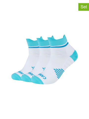 camano 3er-Set: Sportsocken in Weiß/ Türkis