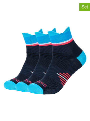 camano 3er-Set: Socken in Dunkelblau/ Blau/ Rot
