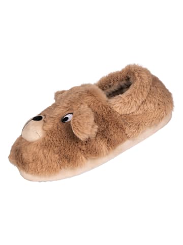 Fun Socks Kapcie w kolorze jasnobrązowym